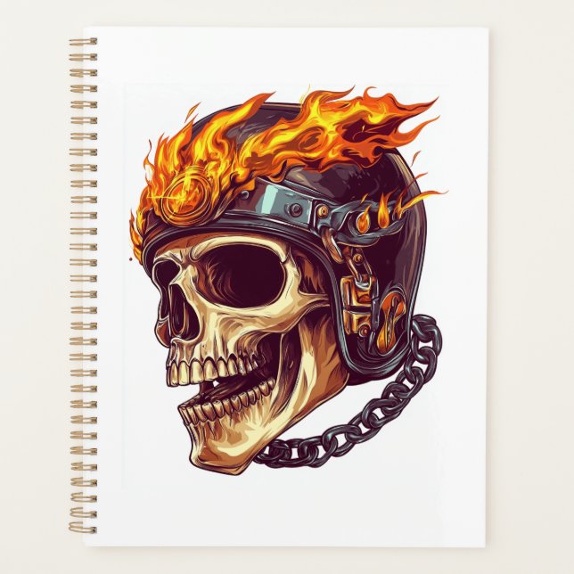 Biker Skull Reaper Planner (Front)
