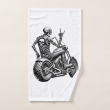 "Biker skull" sur moto chaude