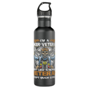 Biker Veteran Like Normal except much cooler Funny 710 Ml Water Bottle