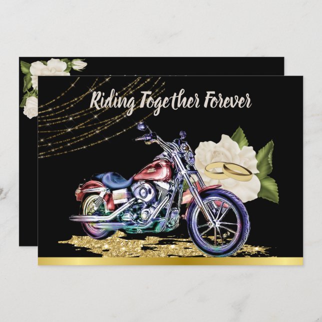 Biker Wedding Invitation (Front/Back)
