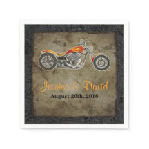 Biker Wedding Paper Napkins