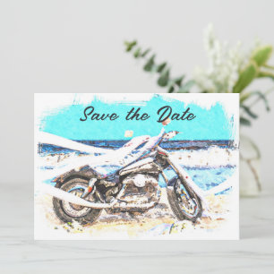 Biker Wedding Save The Date Card