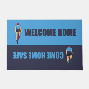 Biker Welcome Home Mat, Come Home Safe Doormat