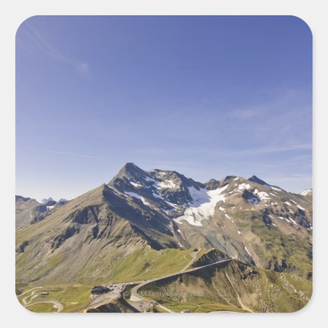 bikerÂ´s point, grossglockner Square Sticker (Front)