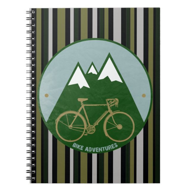 bikers adventure, mountains notebook (Front)