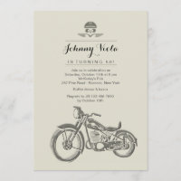 Biker's Birthday Invitation