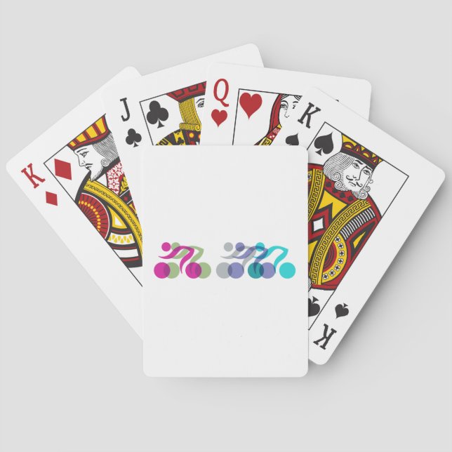 Bikers cool logo playing cards (Back)