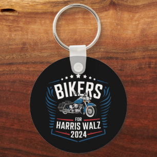 Bikers For Harris Walz 2024 Harris Waltz 2024 Keychain