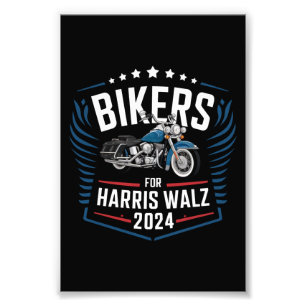 Bikers For Harris Walz 2024 Harris Waltz 2024 Photo Print