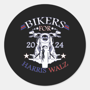 Bikers For Harris Wheimer 2024 Harris Waltz 2024 E Classic Round Sticker