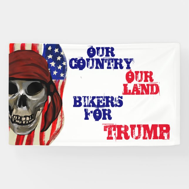 BIKERS FOR TRUMP BANNER (Horizontal)