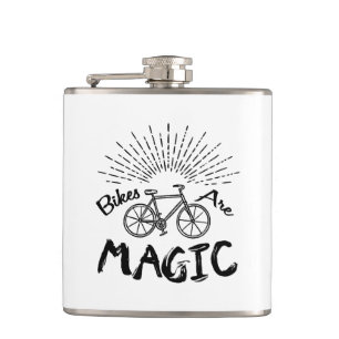 Bikes Are Magic Hip Flask