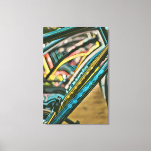 Bikes artwork canvas print