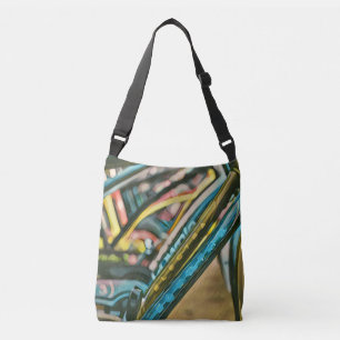 Bikes artwork crossbody bag