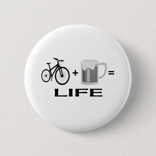 Bikes & Beer! 2 Inch Round Button (Front)
