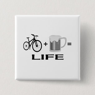 Bikes & Beer! 2 Inch Square Button