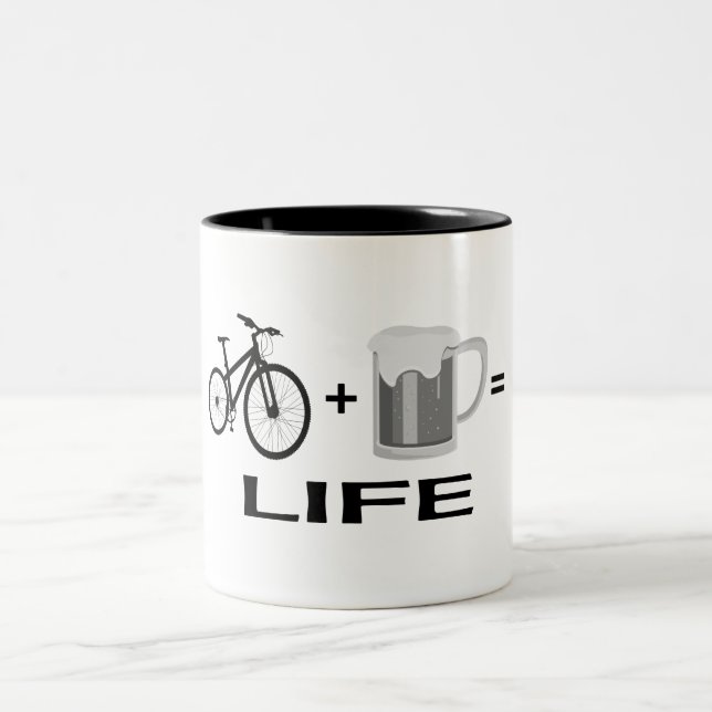 Bikes & Beer! Two-Tone Coffee Mug (Center)