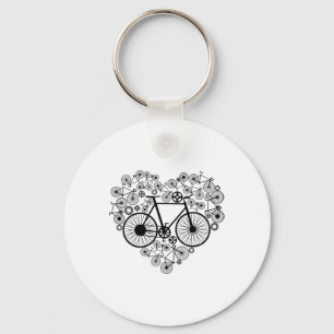 Bikes Heart Cute Mtb Road Race Riding Lover Funny Keychain