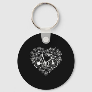Bikes Heart Cute Mtb Road Race Riding Lover Funny Keychain