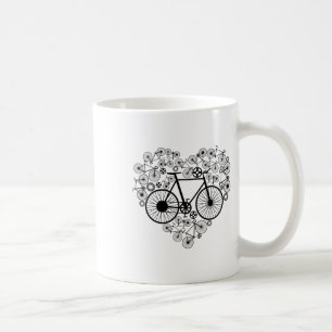 Bikes Heart Shirt Cute Mtb Road Race Riding Lover  Coffee Mug
