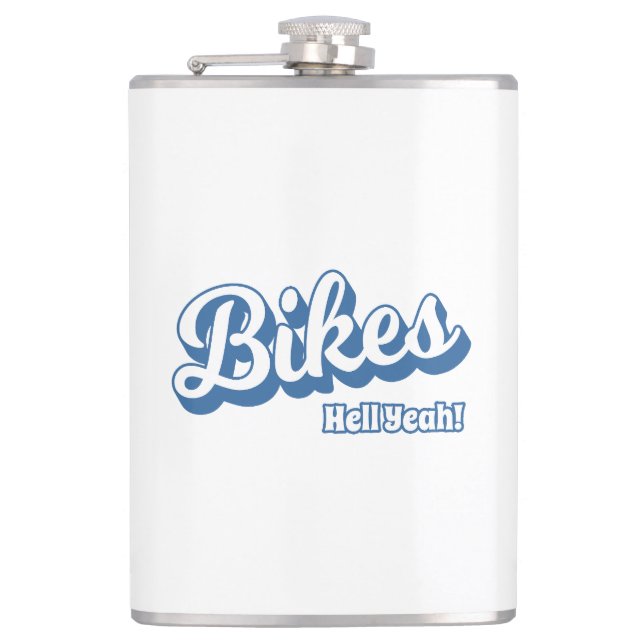 Bikes Hell Yeah! Hip Flask (Front)