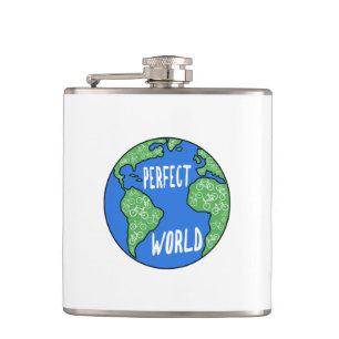 Bikes Make A Perfect World Hip Flask