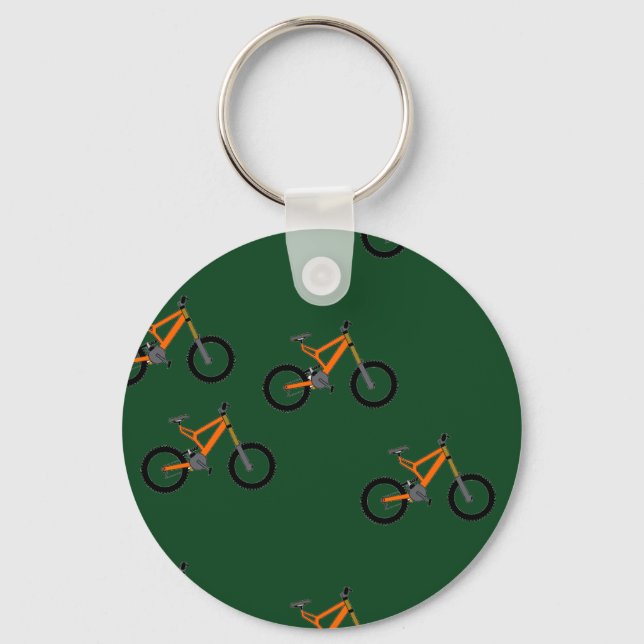 Bikes on green keychain (Front)