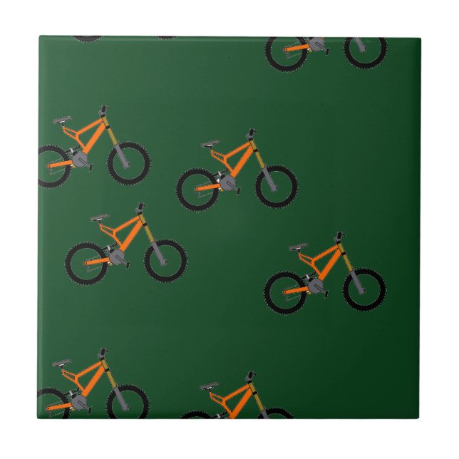 Bikes on green tile (Front)