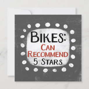Bikes Review 5 Stars Greeting Card