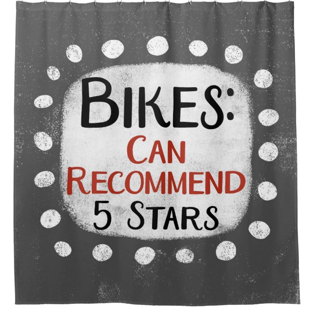 Bikes Review 5 Stars Shower Curtain (Front)