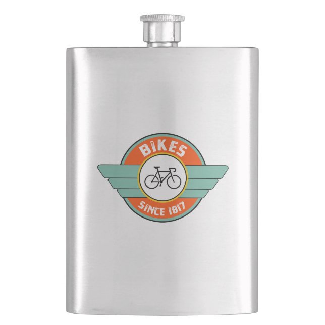 Bikes, Since 1817 Hip Flask (Front)