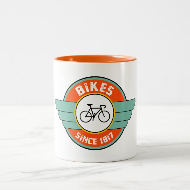 Bikes, Since 1817 Two-Tone Coffee Mug (Center)
