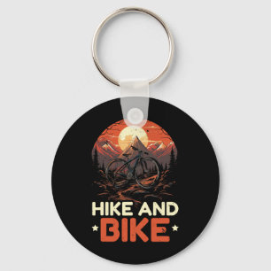 Biking And Hiking Trekking Mountain Climbing Hiker Keychain