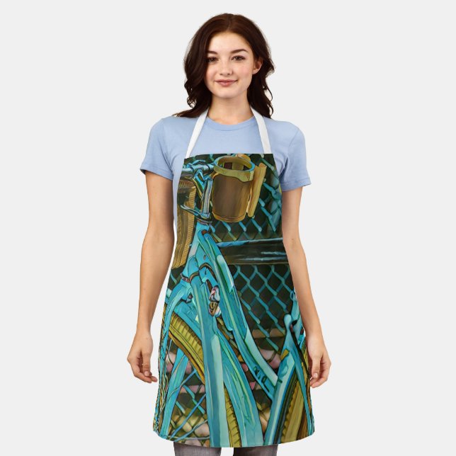 Biking Artwork Apron (Worn)