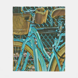 Biking Artwork Fleece Blanket