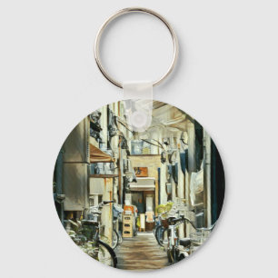 Biking Artwork Keychain
