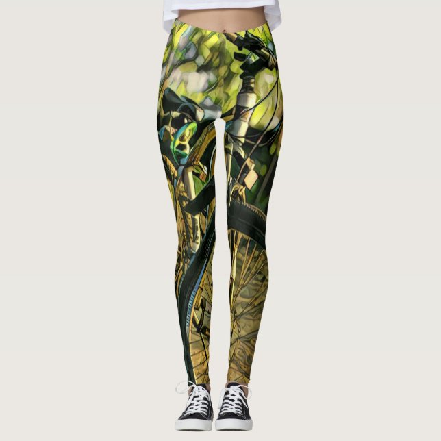 Biking Artwork Leggings (Front)