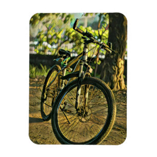 Biking Artwork Magnet
