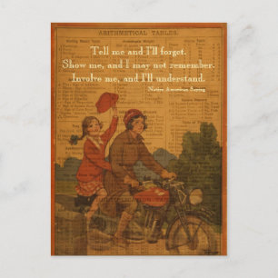 Biking Back to School Postcard