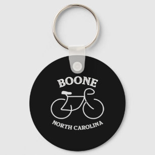 Biking Boone North Carolina Graphic Keychain