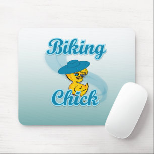 Biking Chick #3 Mouse Pad