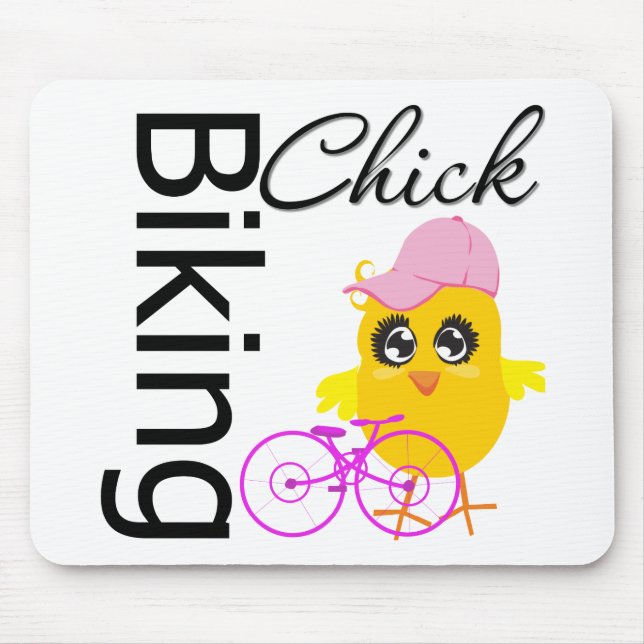 Biking Chick Mouse Pad (Front)