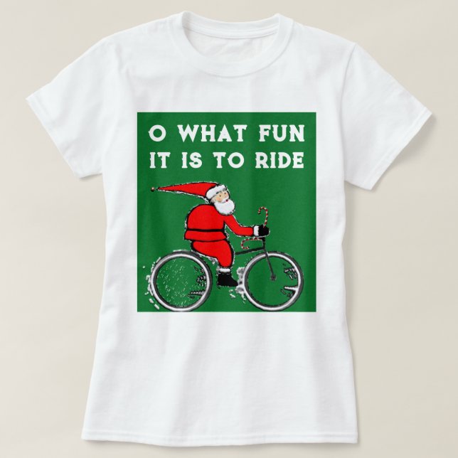 Biking Christmas Gear T-Shirt (Design Front)
