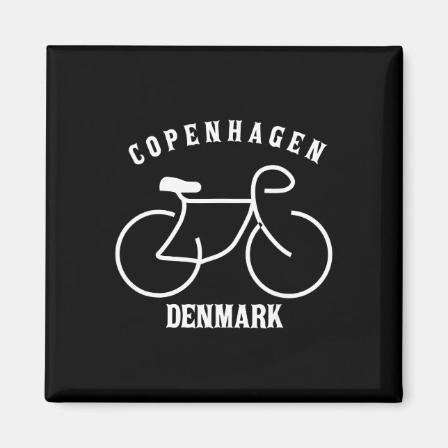 Biking Copenhagen Denmark Graphic  Magnet (Front)