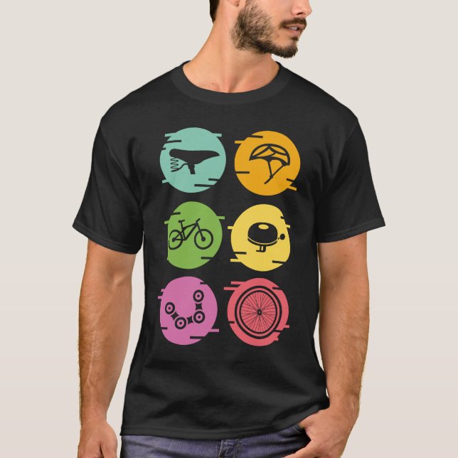 Biking, cycling, bicycle parts, cyclist, bicycle T-Shirt (Front)