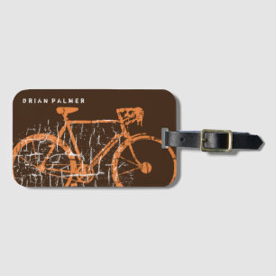 biking / cycling, bicycle personalized luggage tag