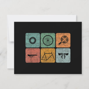 Biking Cycling Vintage Bicycle Parts Cyclist Gifts Holiday Card