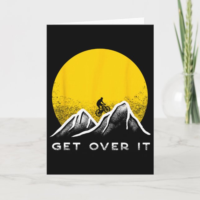 Biking - Cyclist - Mountain  Card (Front)