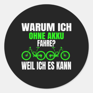 Biking Cyclist Mtb Statement Biker Mountain Bike G Classic Round Sticker
