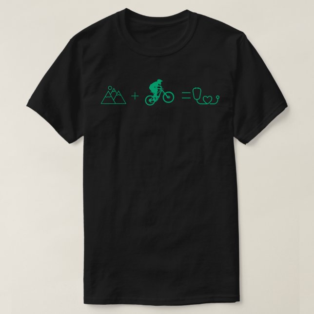 Biking downhill biker cycle  T-Shirt (Design Front)